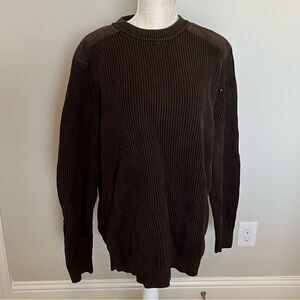 Eddie Bauer Tall Large Brown Sweater with Elbow Patches